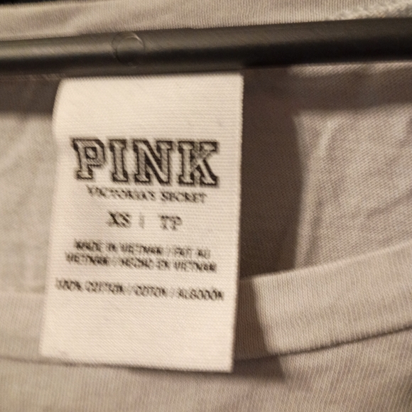 PINK Victoria's Secret Gray Long Sleeve Tee - Picture 3 of 4